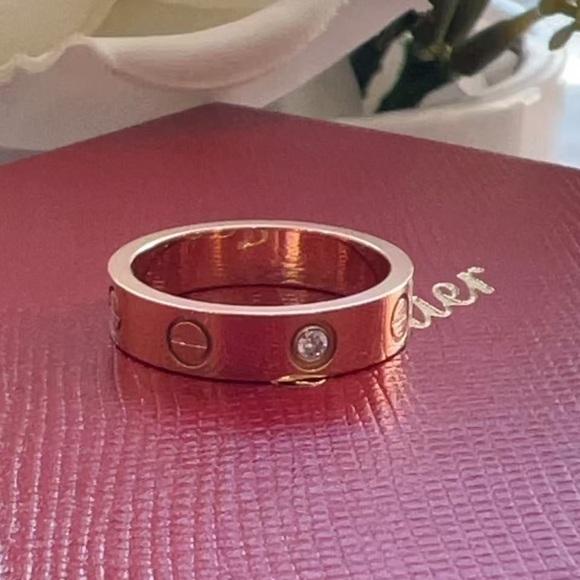 Cartier Rose Gold Ring with Diamonds size48 - Picture 4 of 5